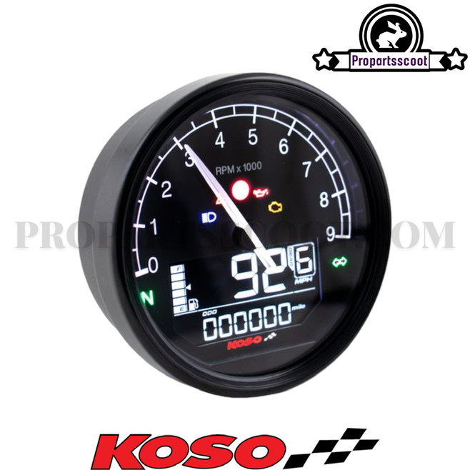 Speedometer Koso D80 TNT-05 / Rev Counter Km/h, MPH