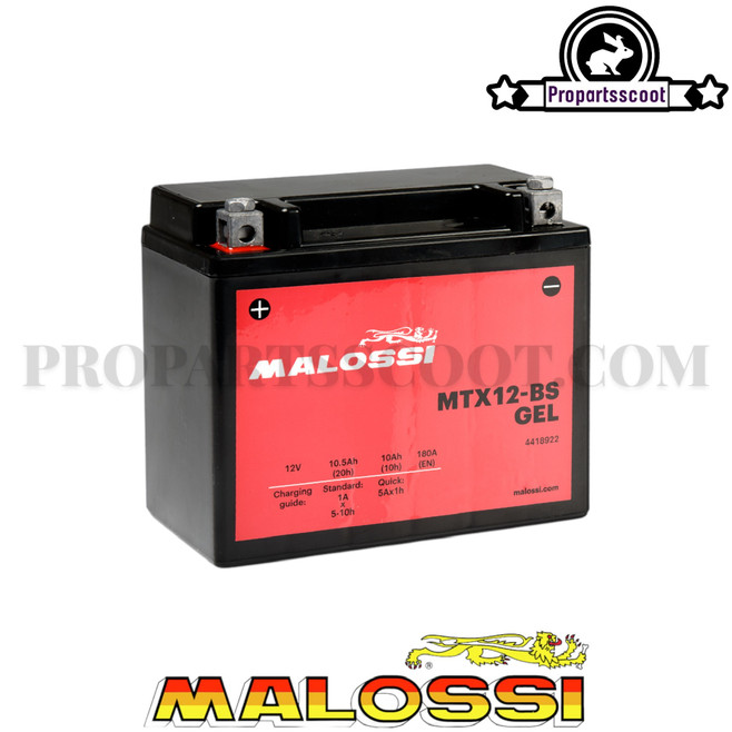 Malossi Battery MTX12-BS Gel (10Ah)