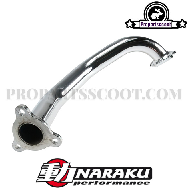 Exhaust Manifold Naraku Long Type, Unrestricted Chrome for Keeway 50cc 2T