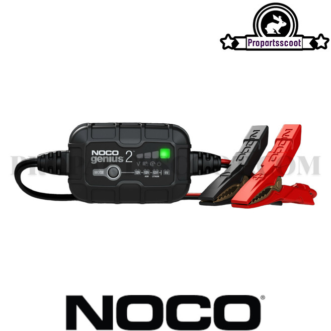 Noco Genius2 Smart Battery Charger (6V-12V, 2-Amp)