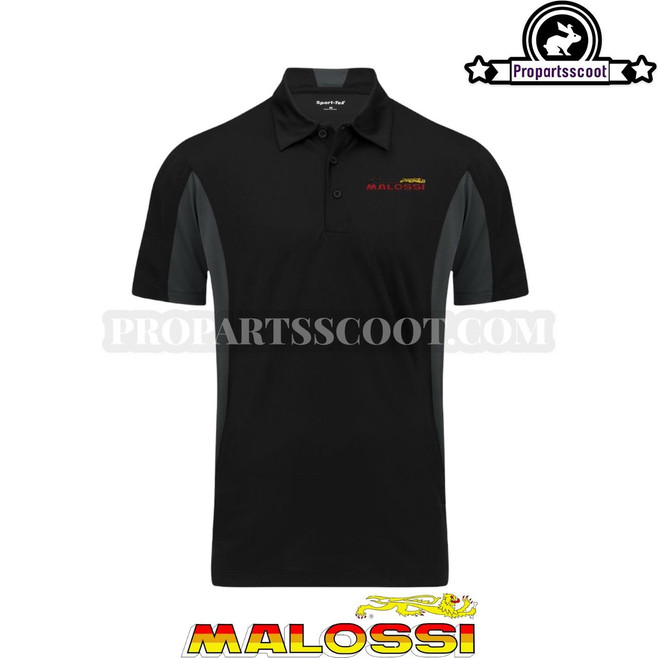 MALOSSI Polo shirt MHR Malossi Hyper Racing - Mens — Black/Metal grey