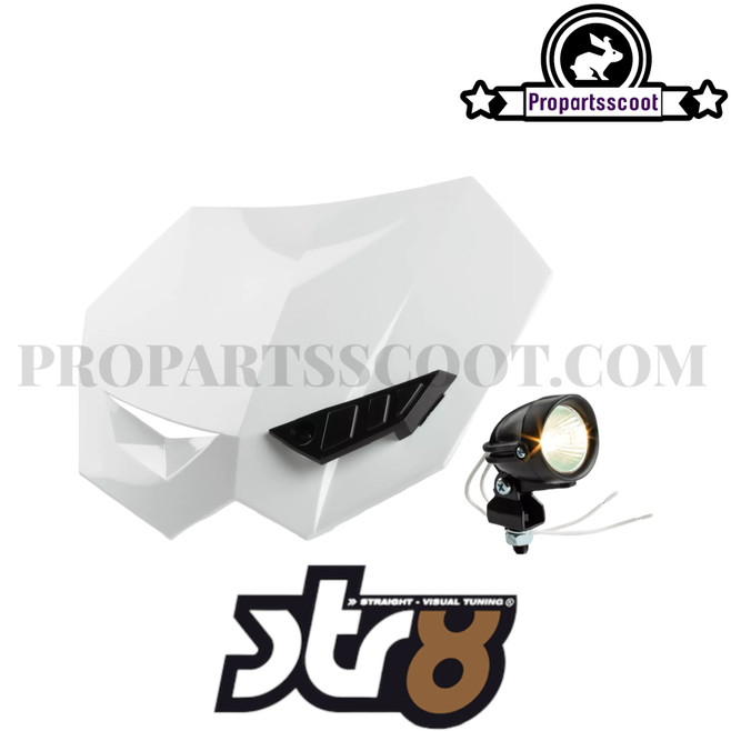 STR8 Headlight Motocross + Extra Light White