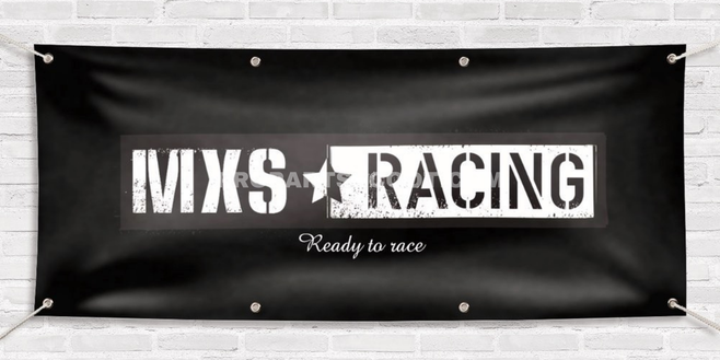 MXS RACING Banner MXS Racing - Black