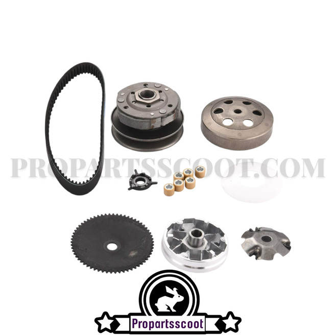 Pack Clutch Assembly with Variator with Drive Belt 669mm for GY6 50cc 139QMB