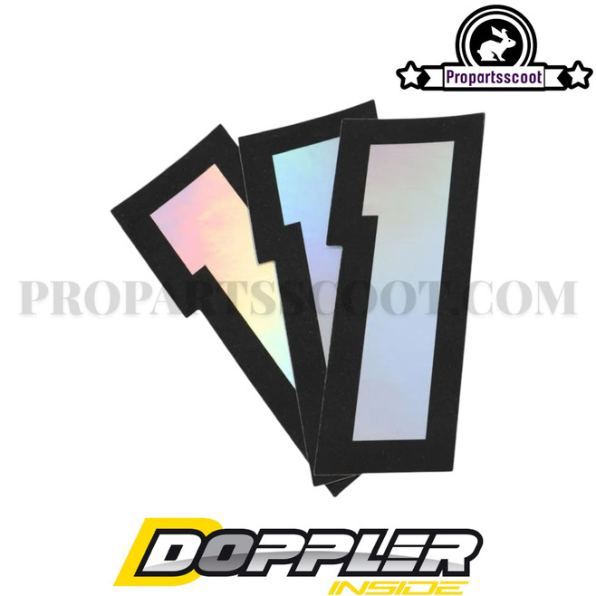 Sticker Number 1 Hologram Doppler (10x7,5cm) (3Pcs)