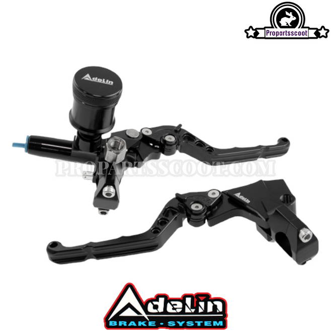 CNC Billet Controls Levers Set Adelin (Cable & Hydraulic) Black Edition