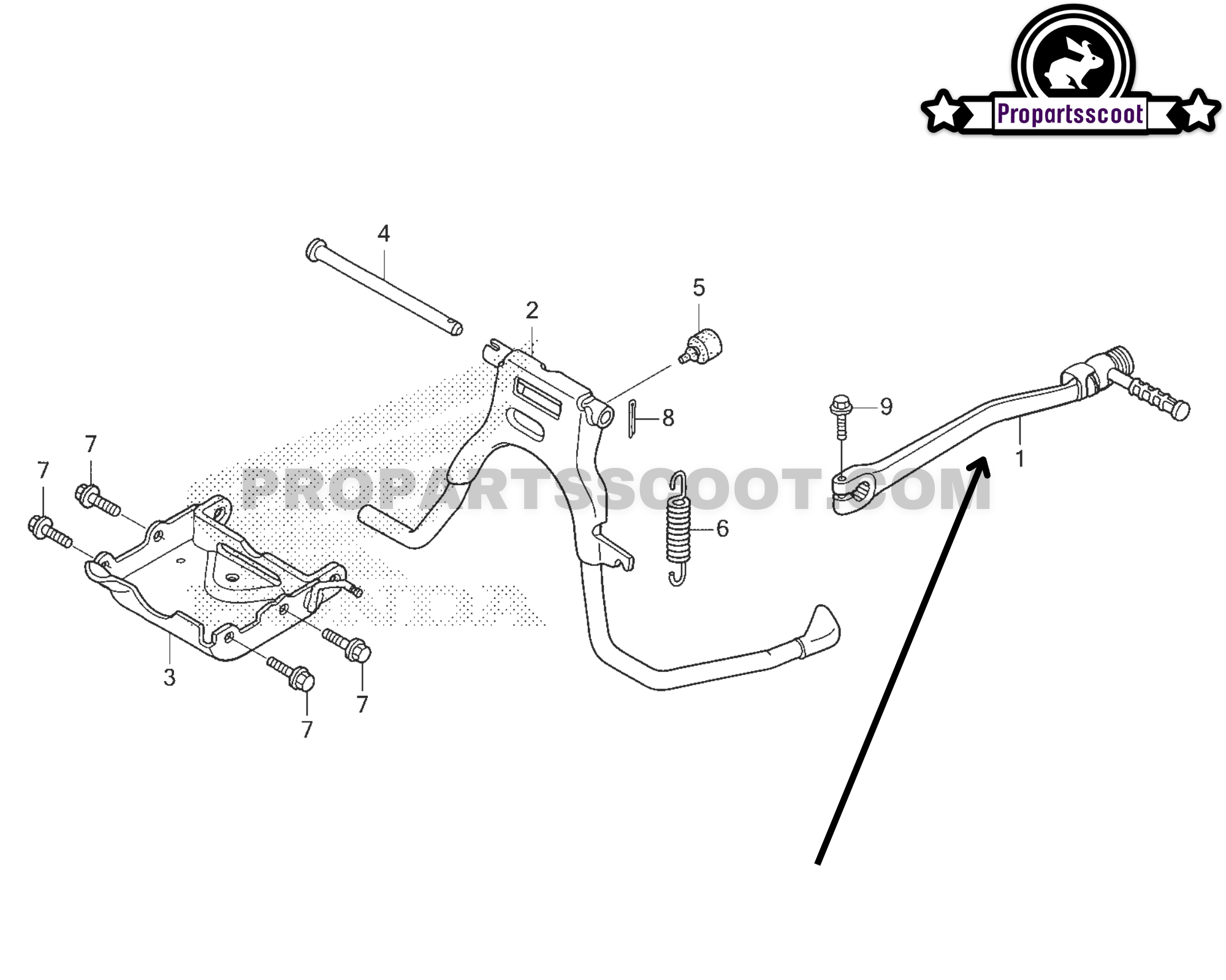 Replacement Kickstart for Honda Ruckus