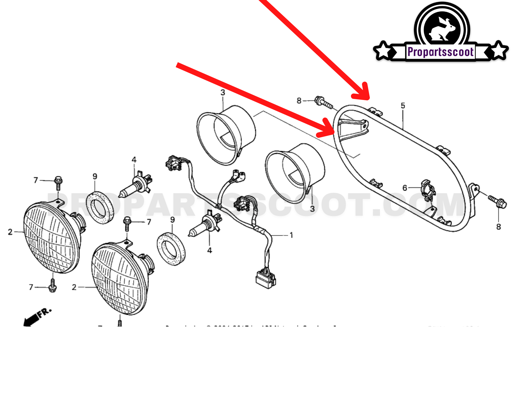 Headlight Guard for Honda Ruckus