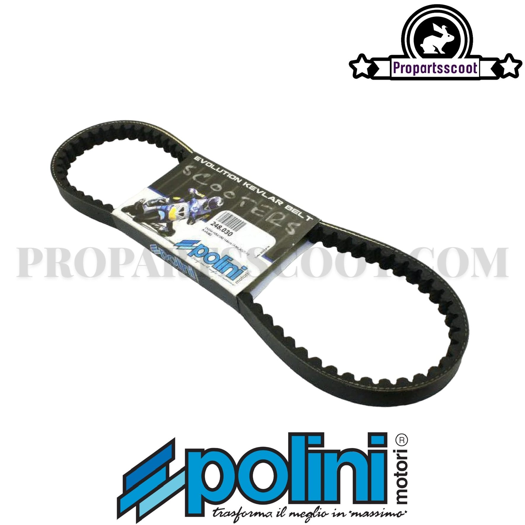 Cinghia Trapezoidale Polini Kevlar Belt Evo Per Minarelli - Rinforzata, Per Scooter E Motorini - Lunga Durata - Foto 5