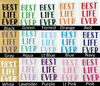 Best life ever contact card colors