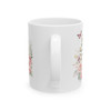 Happy are those conscious of their spiritual need Ceramic Floral Scripture Mug Matthew 5:3
