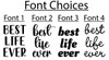 best life ever vinyl decal font choices