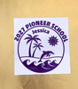 ocean dolphin pioneer school vinyl decal gift personalized