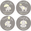 2" thank you for celebrating with us baby shower stickers