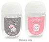 Hand Sanitizer labels pink elephant 30 stickers