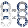 Navy and gray arrows closet dividers for organizing your baby nursery or a gender neutral gift.