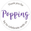 Thank you for popping by to celebrate with us DIY baby shower or wedding popcorn favors purple and white
