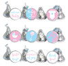 Gender reveal baby shower stickers girl or boy