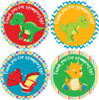 Thank you dinosaur stickers DIY baby shower favor labels