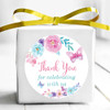 Butterfly thank you wedding and bridal shower stickers