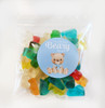 Stickers and bags for teddy bear baby shower favors