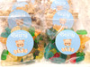 Teddy bear thank you beary much boy baby shower favor stickers with bags