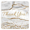 white and gold agate thank you wedding labels