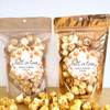 personalized fall wedding popcorn favor stickers and treat bags DIY kit autumn leaves