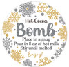 gold silver snowflake hot chocolate bomb direction labels