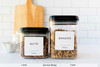 square pantry labels for nuts