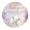 purple elephant stickers for baby shower favors