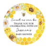 sweet as can be thank you for celebrating with us bee baby shower labels customized