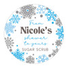 winter baby shower favors from my shower to yours personalized blue and silver snowflake snow