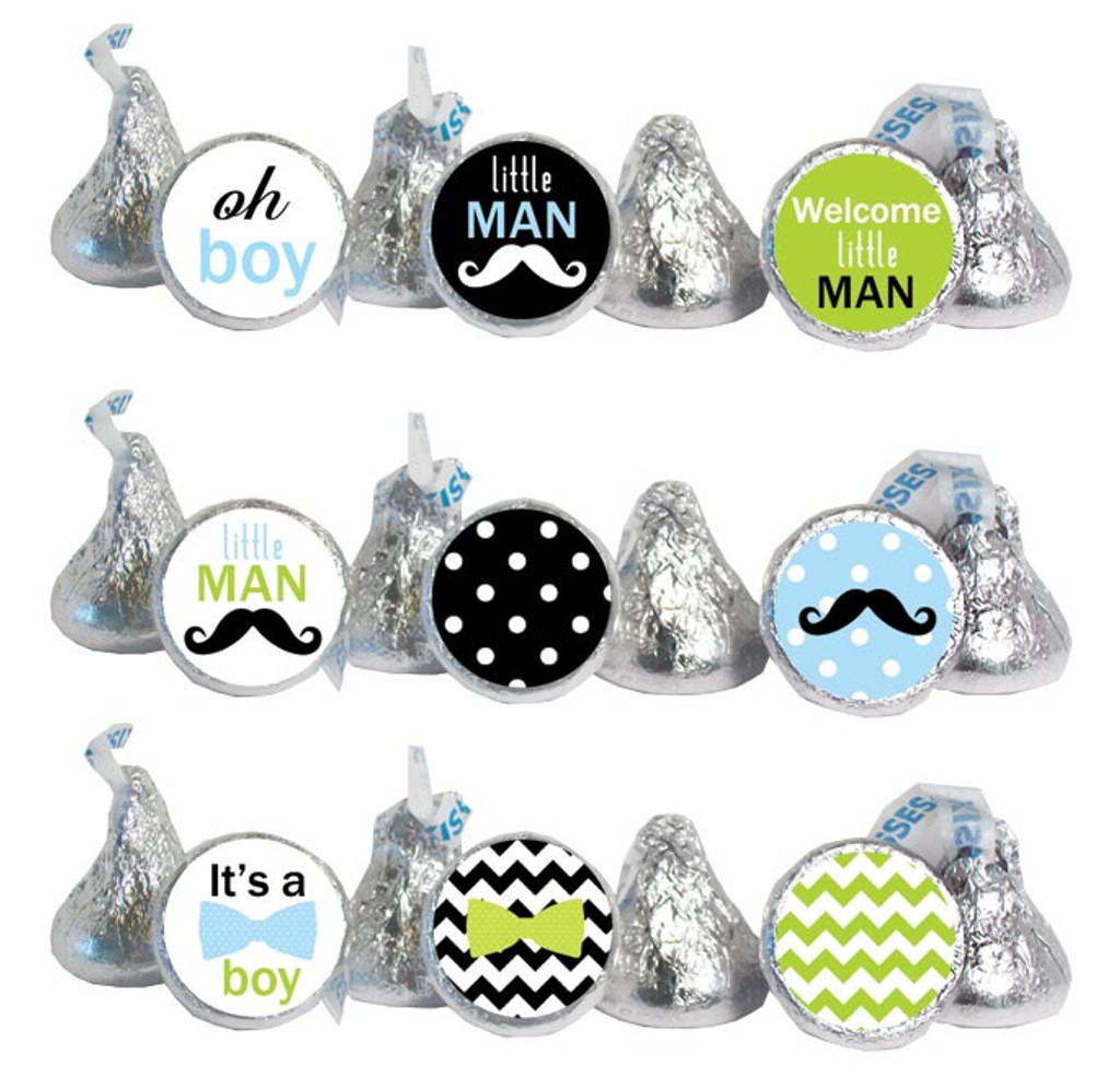 Blue Dots Baby Shower Favor Bags Boy Polka Dot Party Decoration