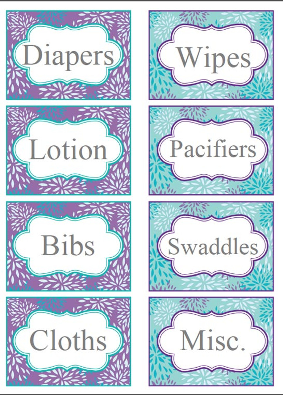 printable clothing drawer labels for nursery with editable sizes