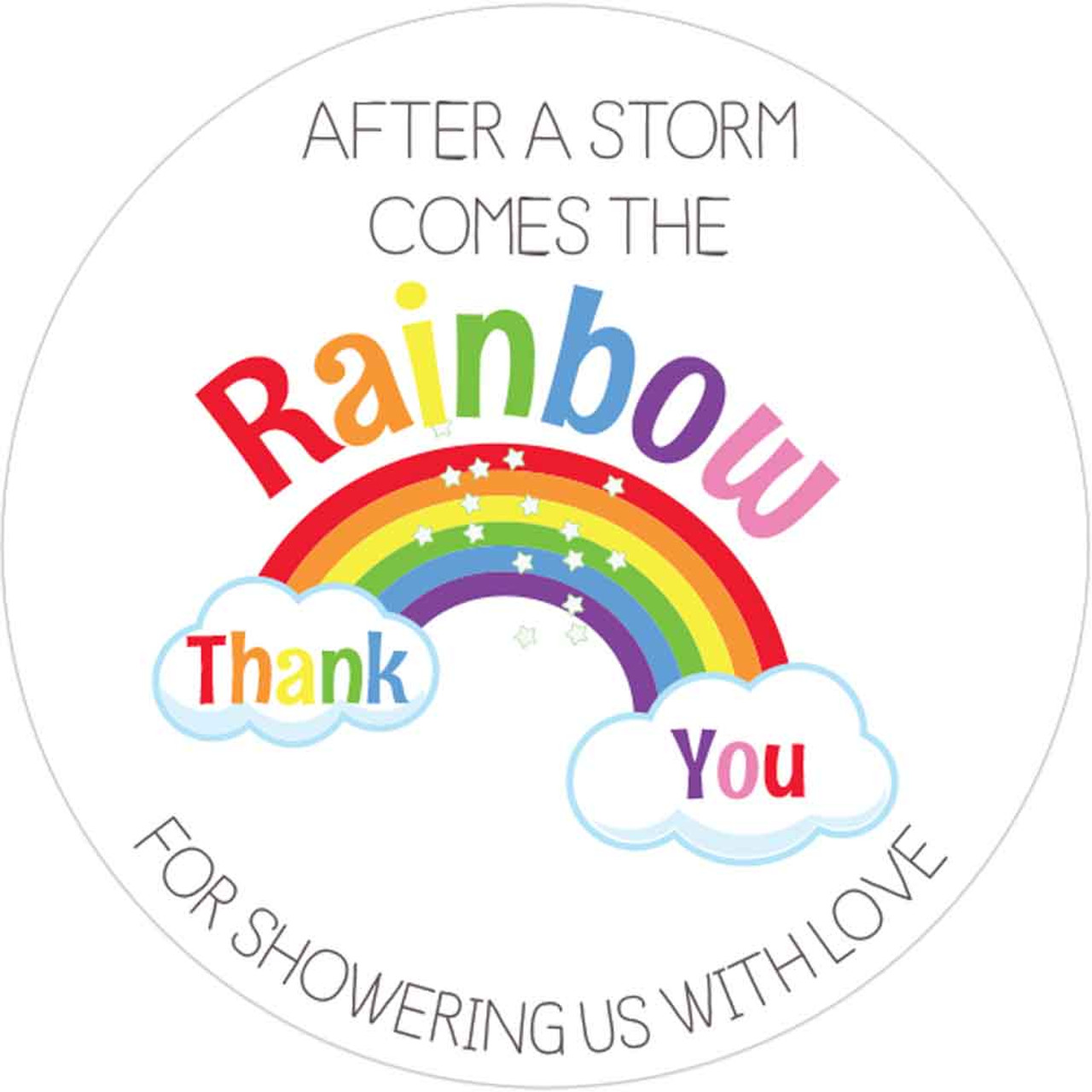 Thank you! Rainbow stickers. PNG. Digital and printed files. By  Klepsidra_day