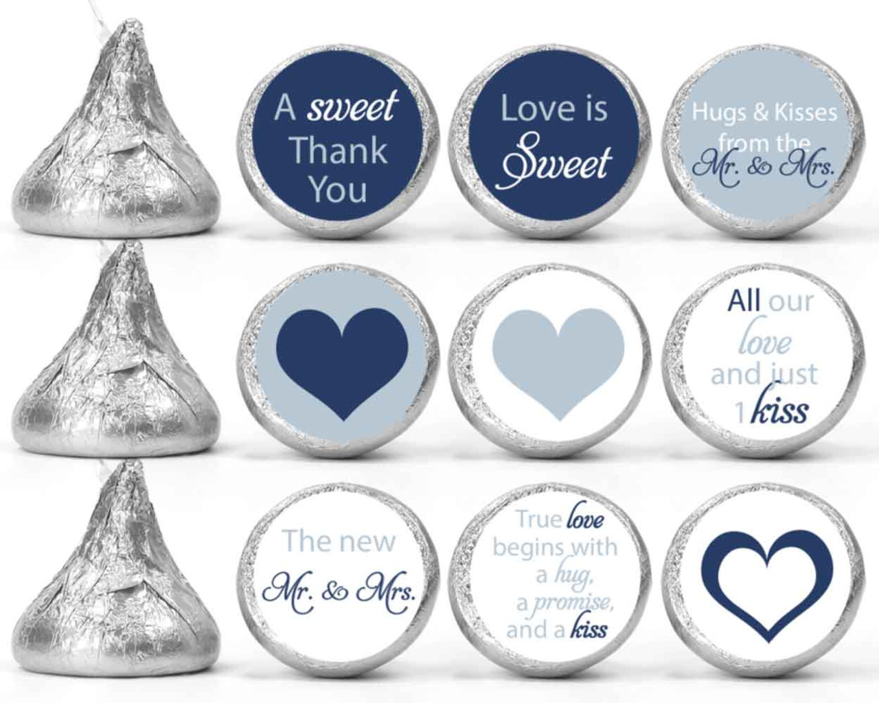 Wedding Favors, Hershey Miniatures, Bridal Shower Favors, Blue