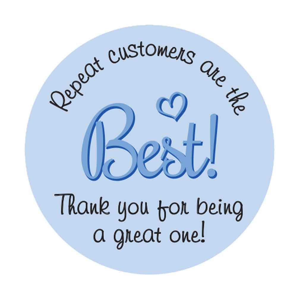 Thank You repeat customer stickers labels for small business