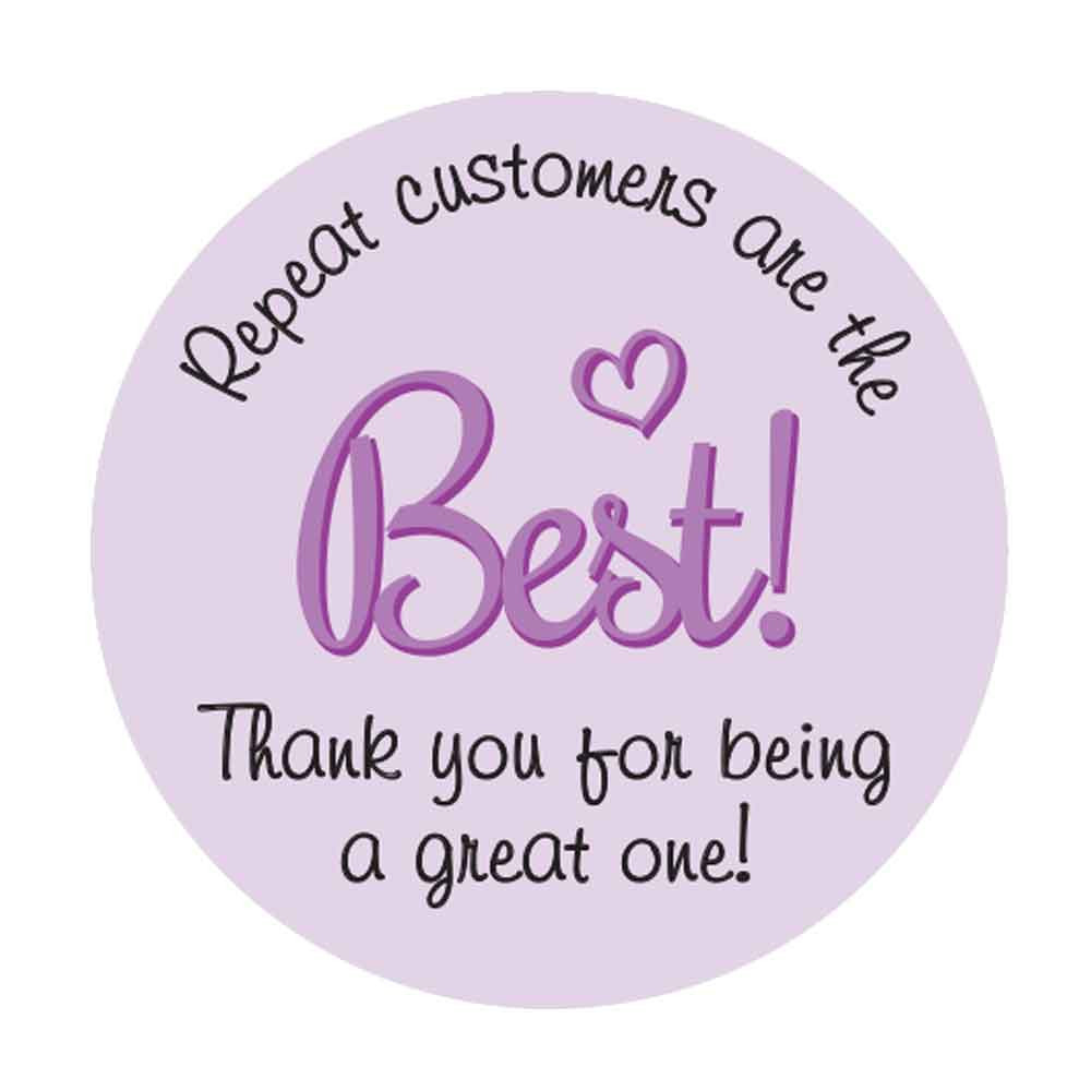 Thank You repeat customer stickers labels for small business