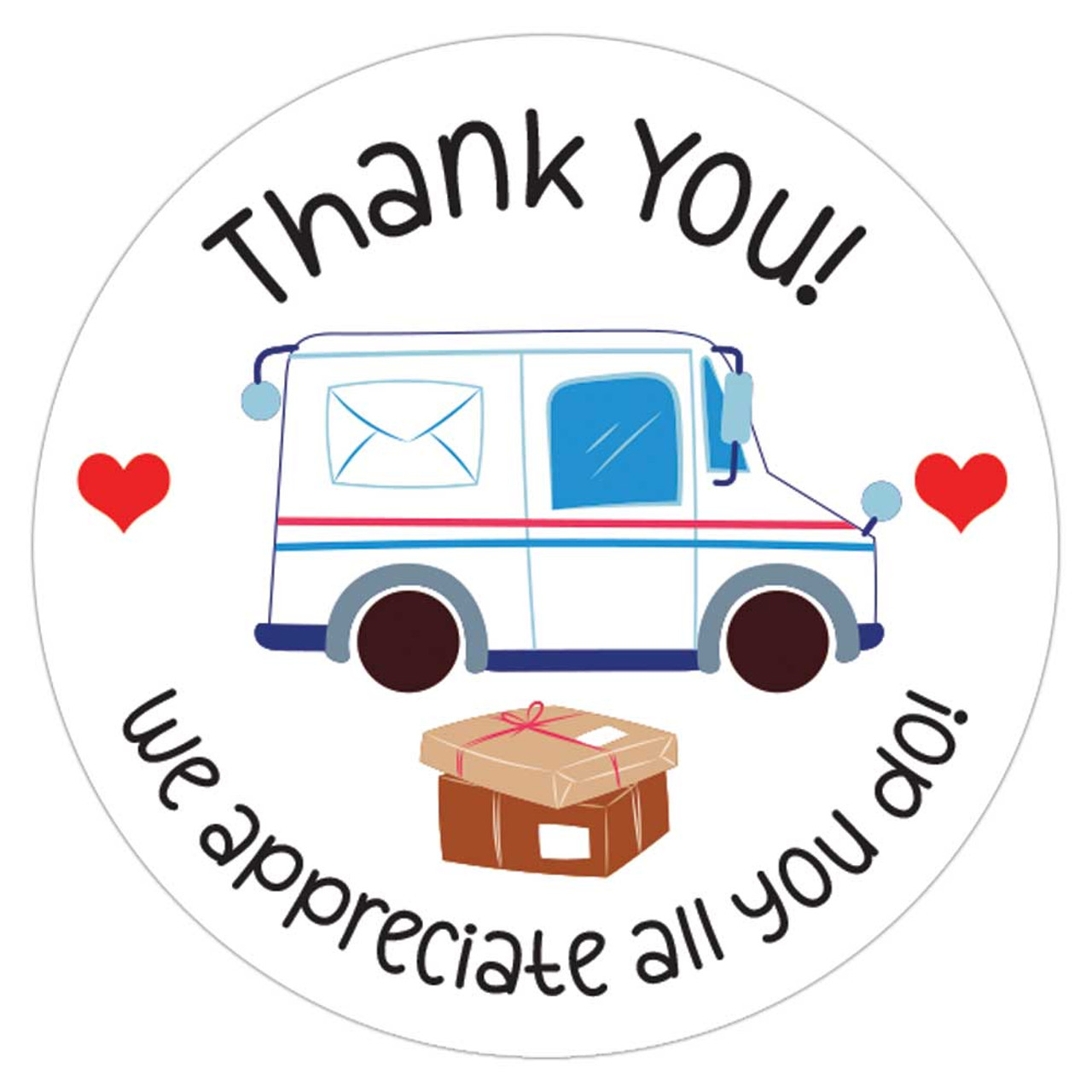 1.9 Inch delivery driver appreciation stickers small business packaging 20  labels