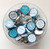 Blue Baby shower boy favor stickers for Hershey kisses