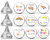 Rainbow gender neutral Baby shower mini candy favor stickers
