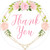 Pink floral roses theme thank you wedding favor stickers Pink floral roses theme thank you wedding favor stickers