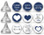 navy blue labels wedding favors for hershey kiss chocolate candy navy blue labels wedding favors for hershey kiss chocolate candy