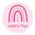 pink Rainbow happy mail customer appreciation stickers cute small business product packaging labels pink Rainbow happy mail customer appreciation stickers cute small business product packaging labels