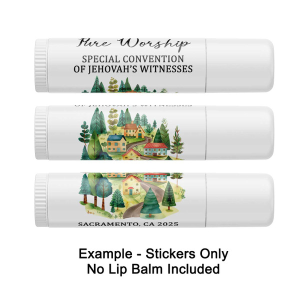 Special Convention lip balm labels JW sticker 12 PC Special Convention lip balm labels JW sticker 12 PC
