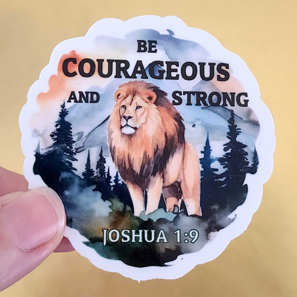 be courageous and strong Joshua 1:9 JW gift laminated waterproof sticker be courageous and strong Joshua 1:9 JW gift laminated waterproof sticker