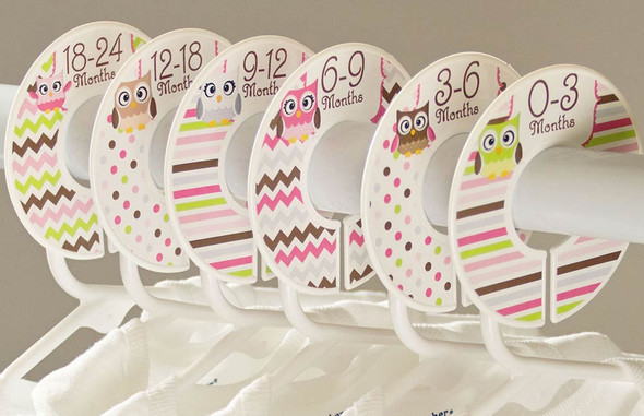 Owls baby closet dividers