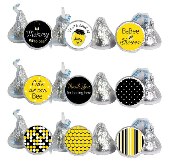 Bumble Bee Candy Sticker Labels Fit Hershey's Kisses Chocolates – Set of  240 - Adore By Nat