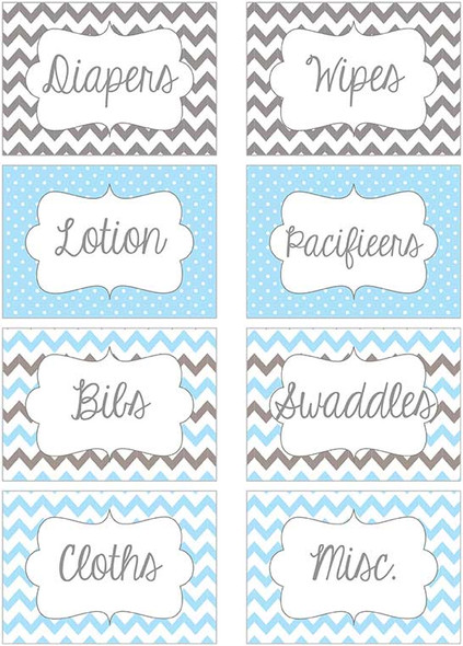 teal gray chevron printable nursery drawer labels digitaldoodlebug